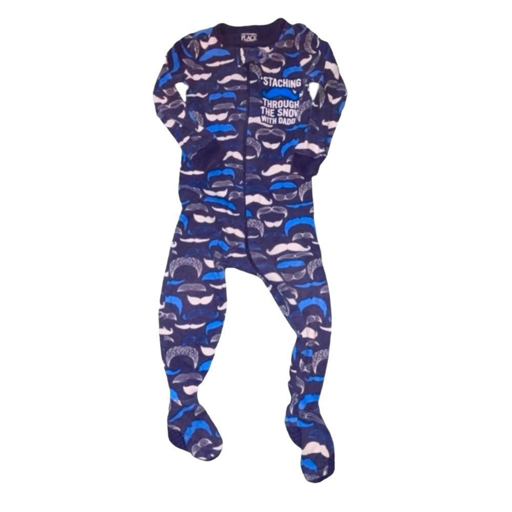 🔥5 for $30🔥 The Children’s Place Boys Mustache Sleeper | 12-18M